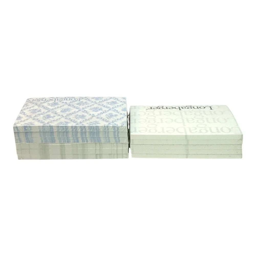 Longaberger Sticky Note Pads Sets Floral & Logo Style New In Package Lot of 2